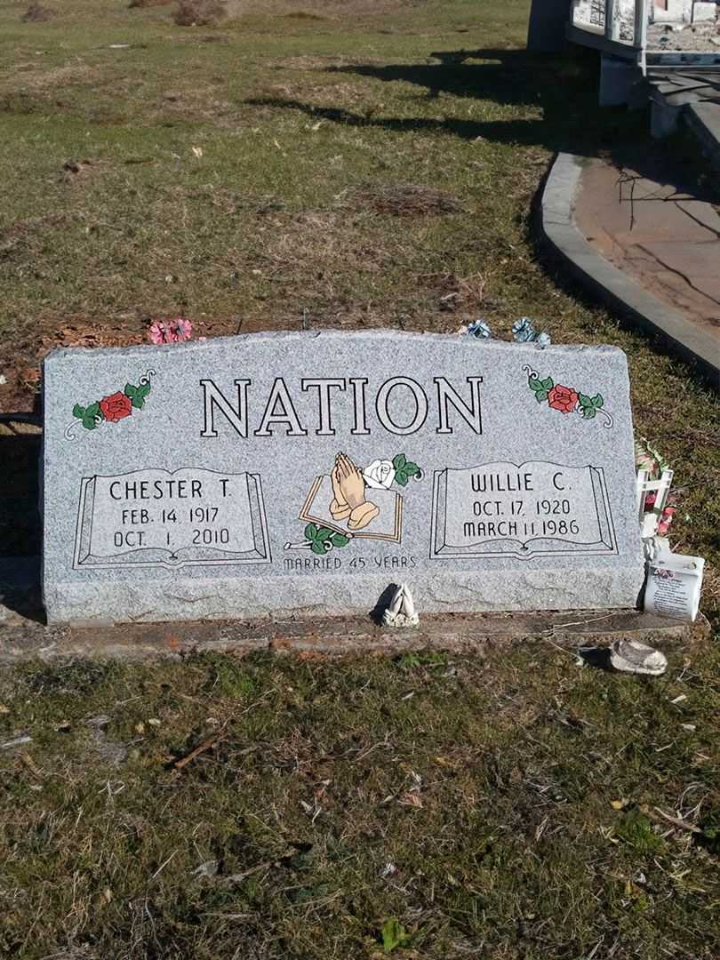 Willie C. Nation's grave. Photo 3