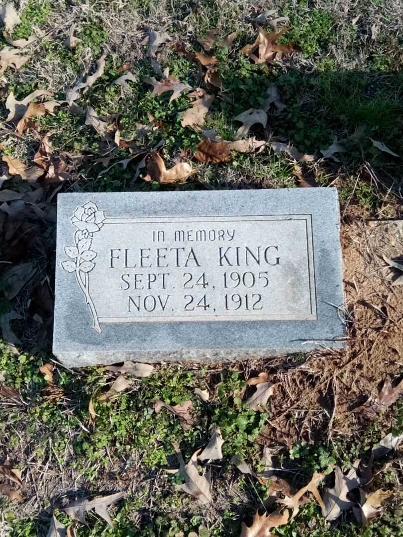Fleeta King's grave. Photo 1