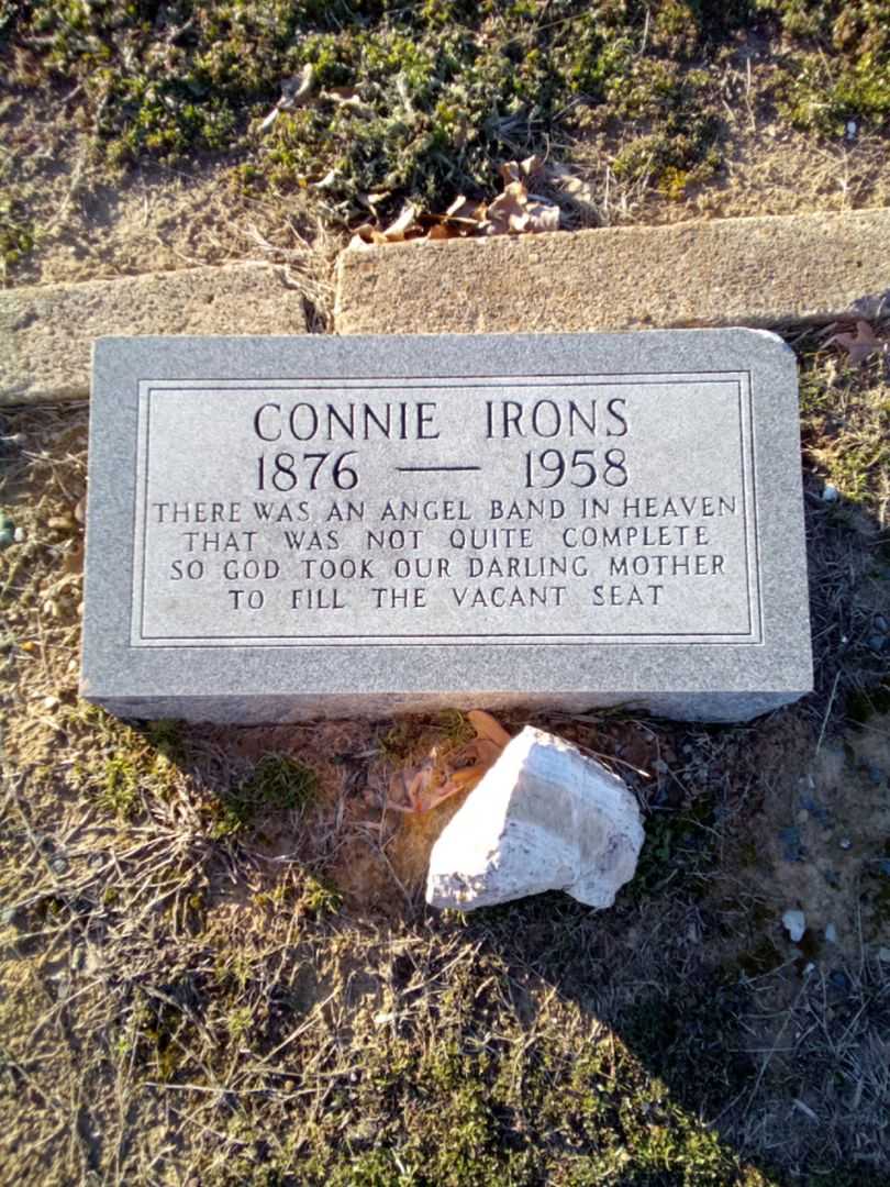 Connie Irons's grave. Photo 1
