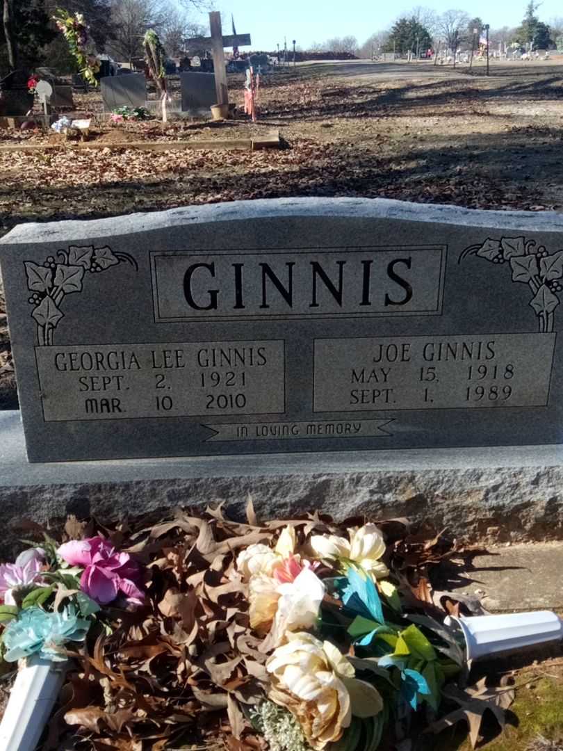 Georgia Lee Ginnis's grave. Photo 1