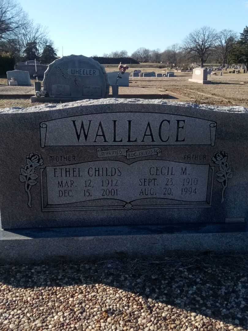 Cecil M. Wallace's grave. Photo 3