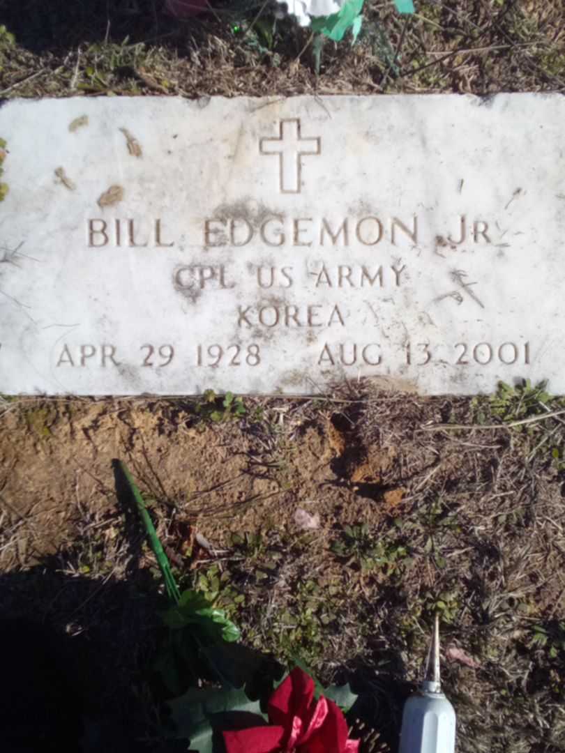 Bill Edgemon Junior's grave. Photo 1