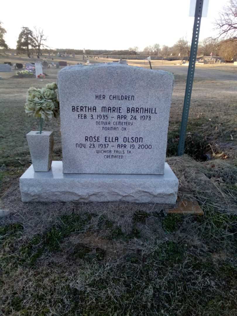 Rose Ella Olson's grave. Photo 3