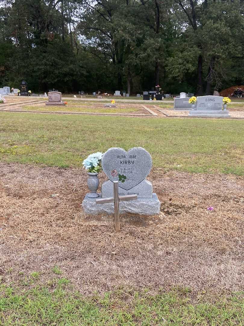 Alta Mae Kirby's grave. Photo 2
