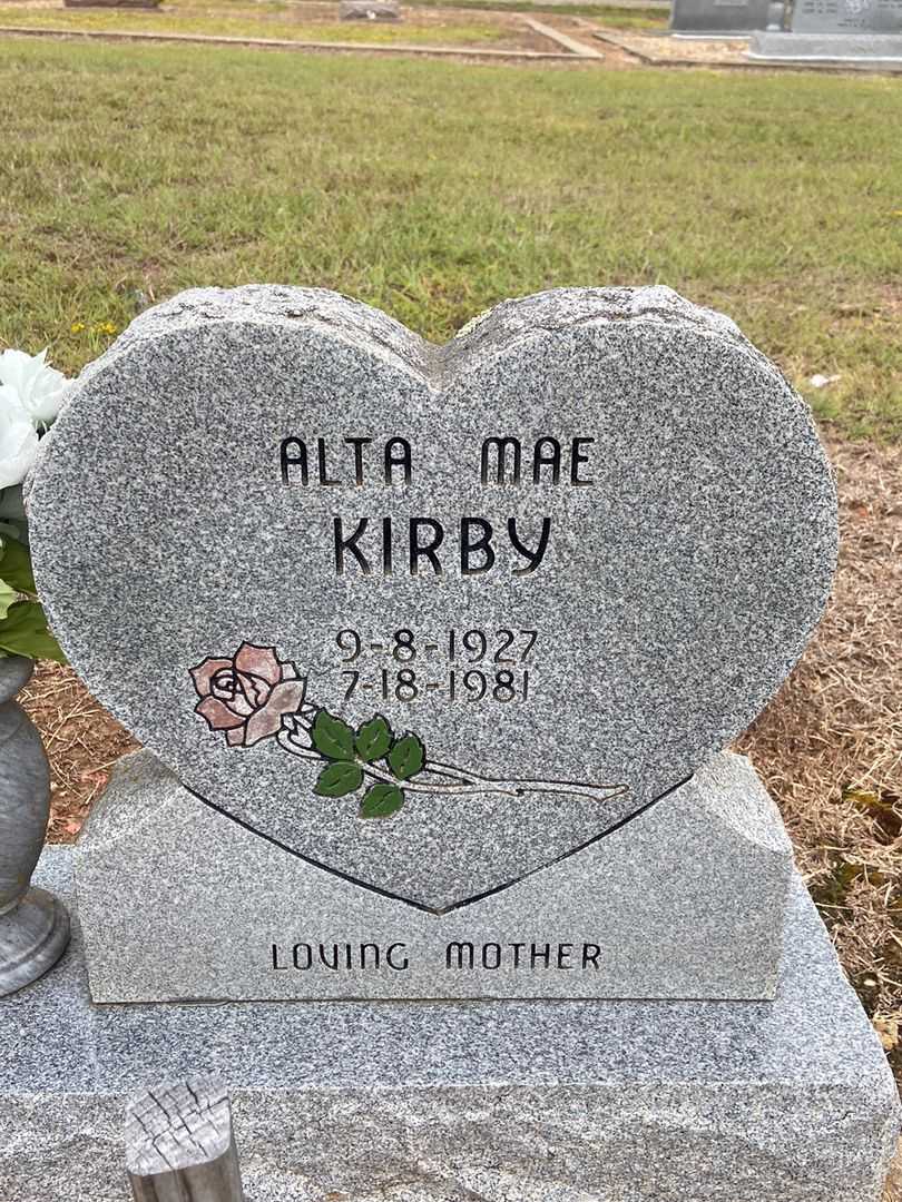 Alta Mae Kirby's grave. Photo 1