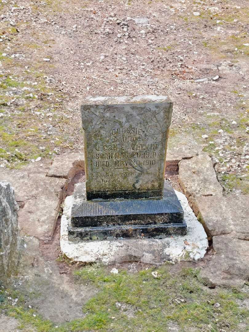 Clossie Velvin's grave. Photo 1