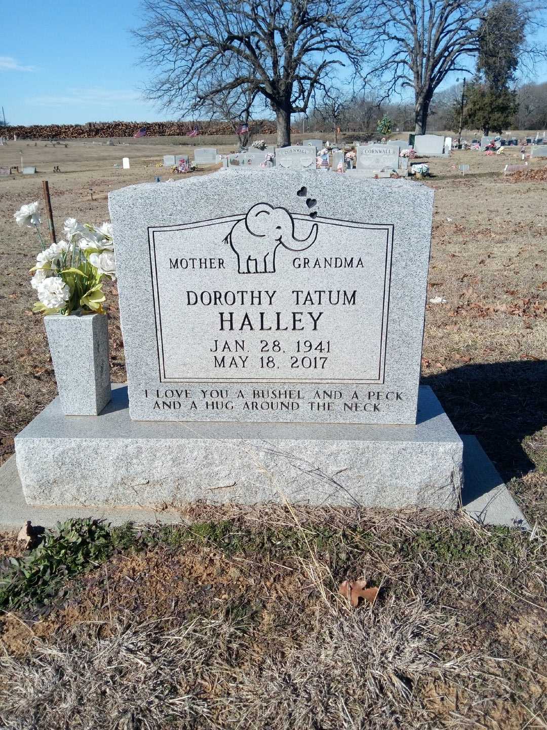 Dorothy Tatum Halley's grave. Photo 1