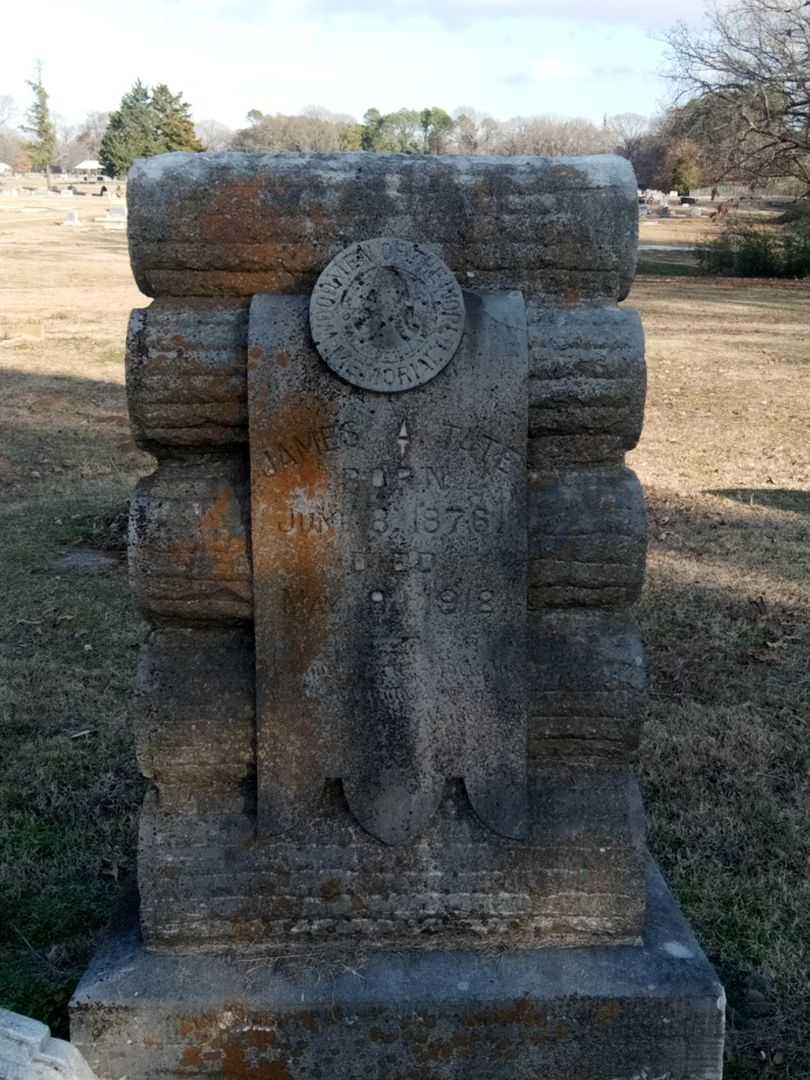 James A. Tate's grave. Photo 1