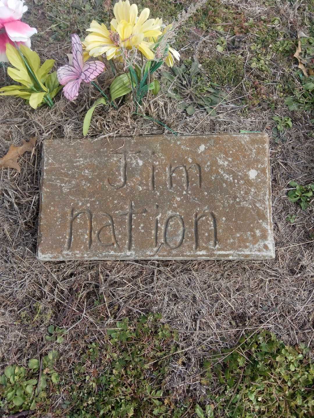 Jim Nation's grave. Photo 1