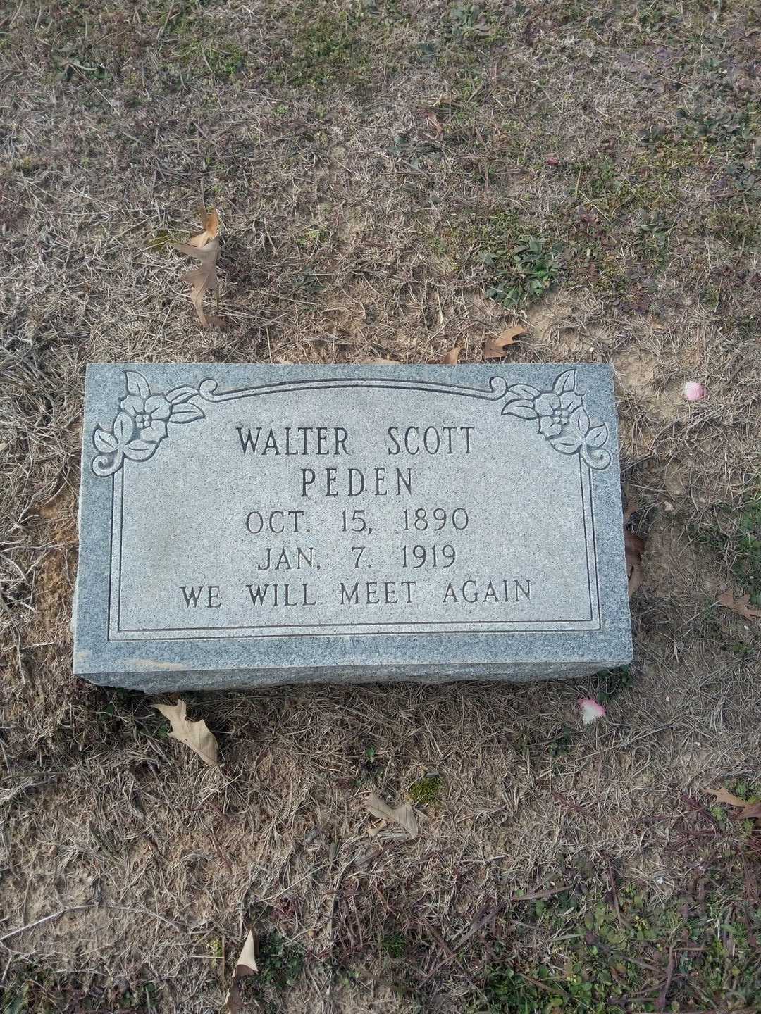 Walter Scott Peden's grave. Photo 1