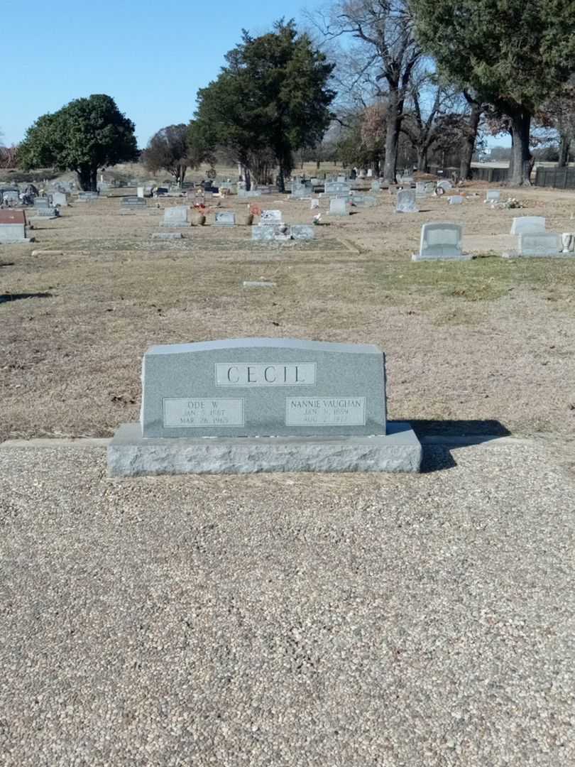 Nanie Vaughan Cecil's grave. Photo 2