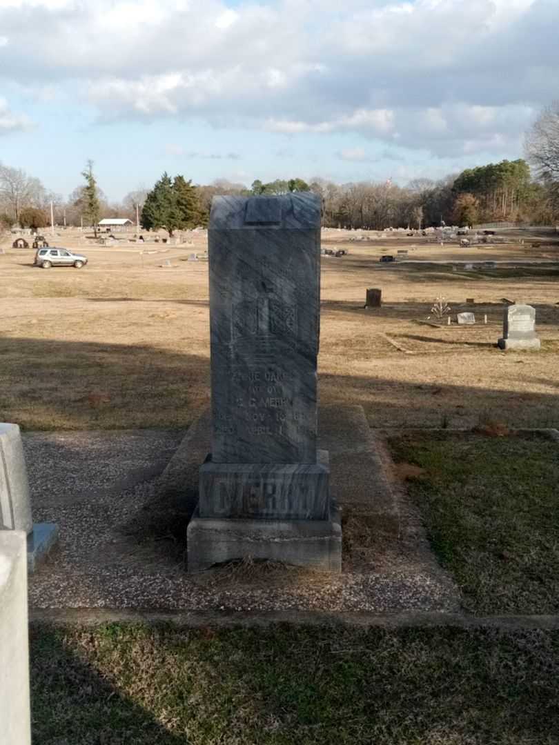 Annie Oakes Merry's grave. Photo 2
