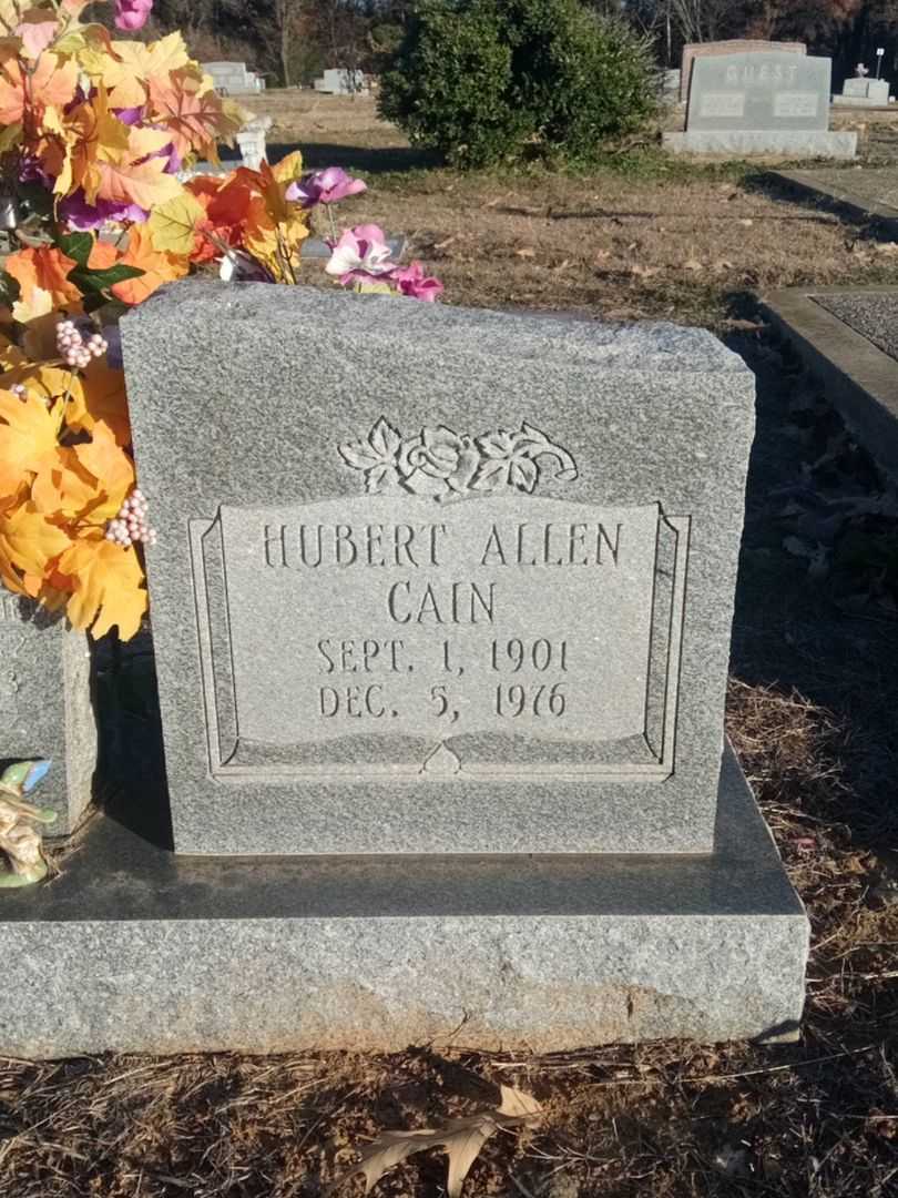 Hubert Allen Cain's grave. Photo 1