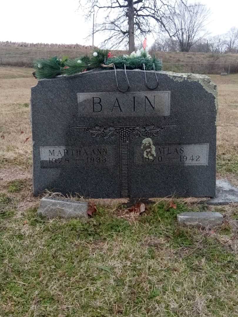 Atlas Bain's grave. Photo 1