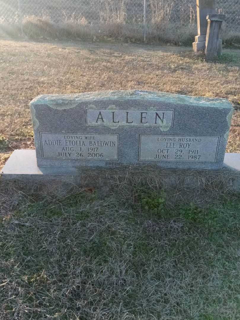 Lee Roy Allen's grave. Photo 1