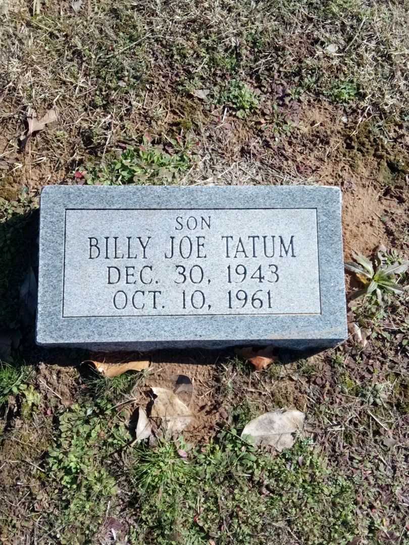 Billy Joe Tatum's grave. Photo 1