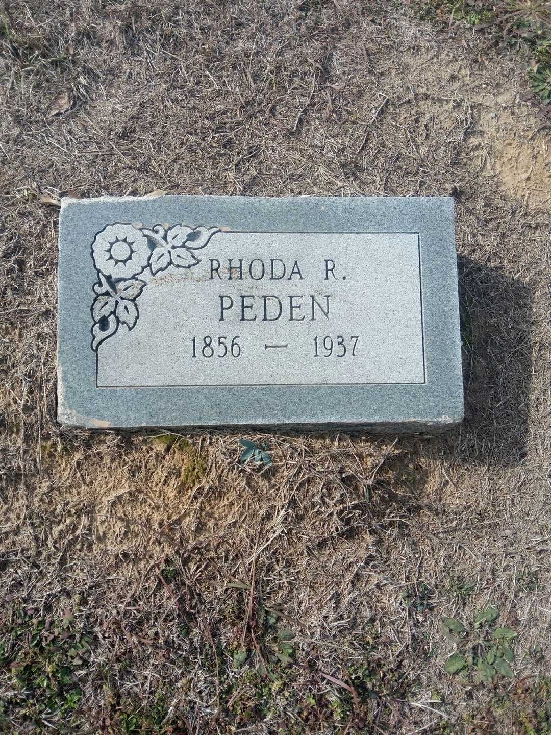 Rhoda R. Peden's grave. Photo 1