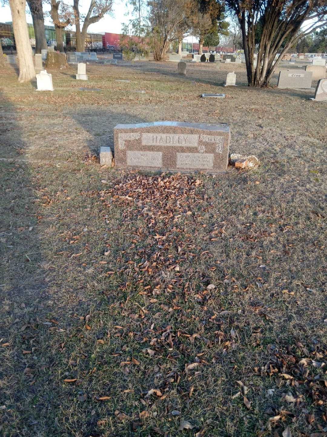 Mae Hadley's grave. Photo 2