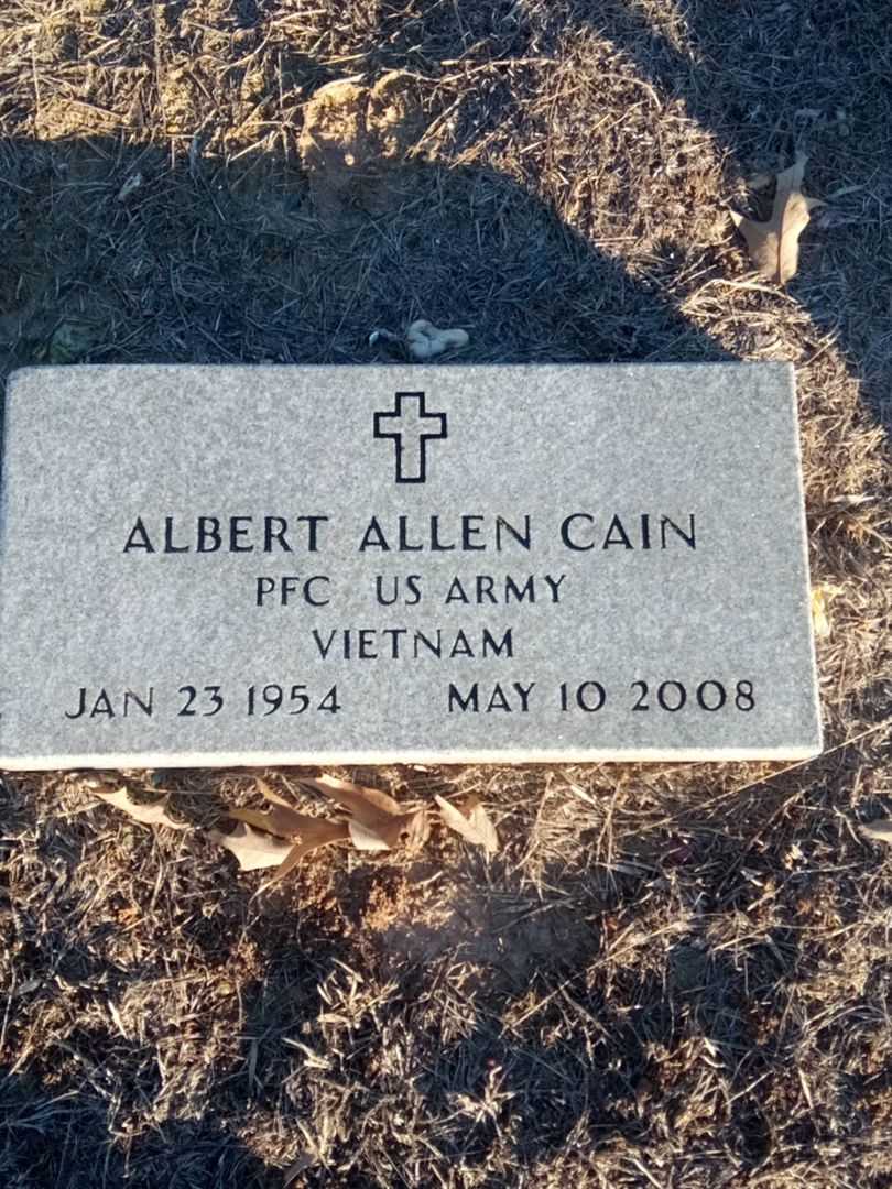 Albert Allen Cain's grave. Photo 1