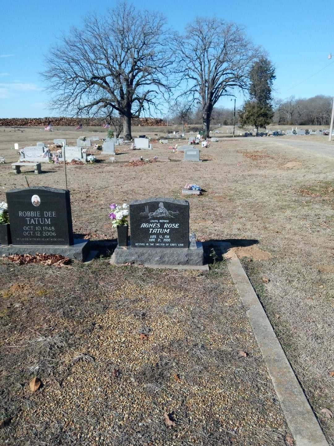 Agnes Rose Tatum's grave. Photo 2