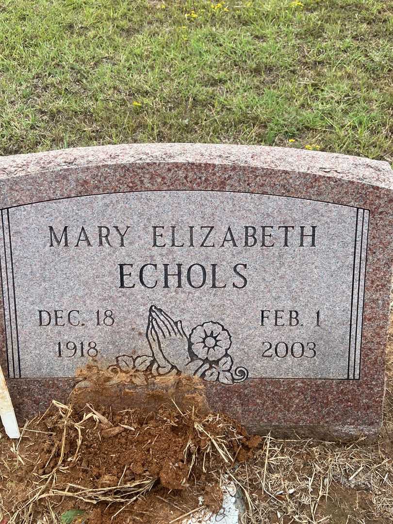 Mary Elizabeth Echols's grave. Photo 1