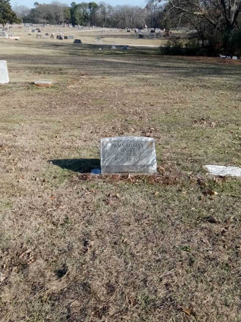 Alma Lillian "Allie" Mabry's grave. Photo 2