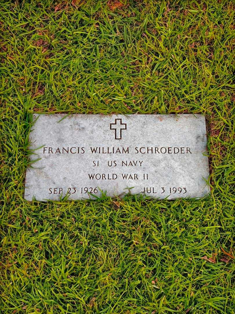 Francis William Schroeder's grave. Photo 3