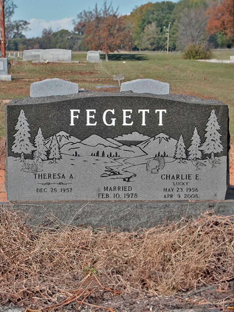 Charlie E. "Lucky" Fegett's grave. Photo 1