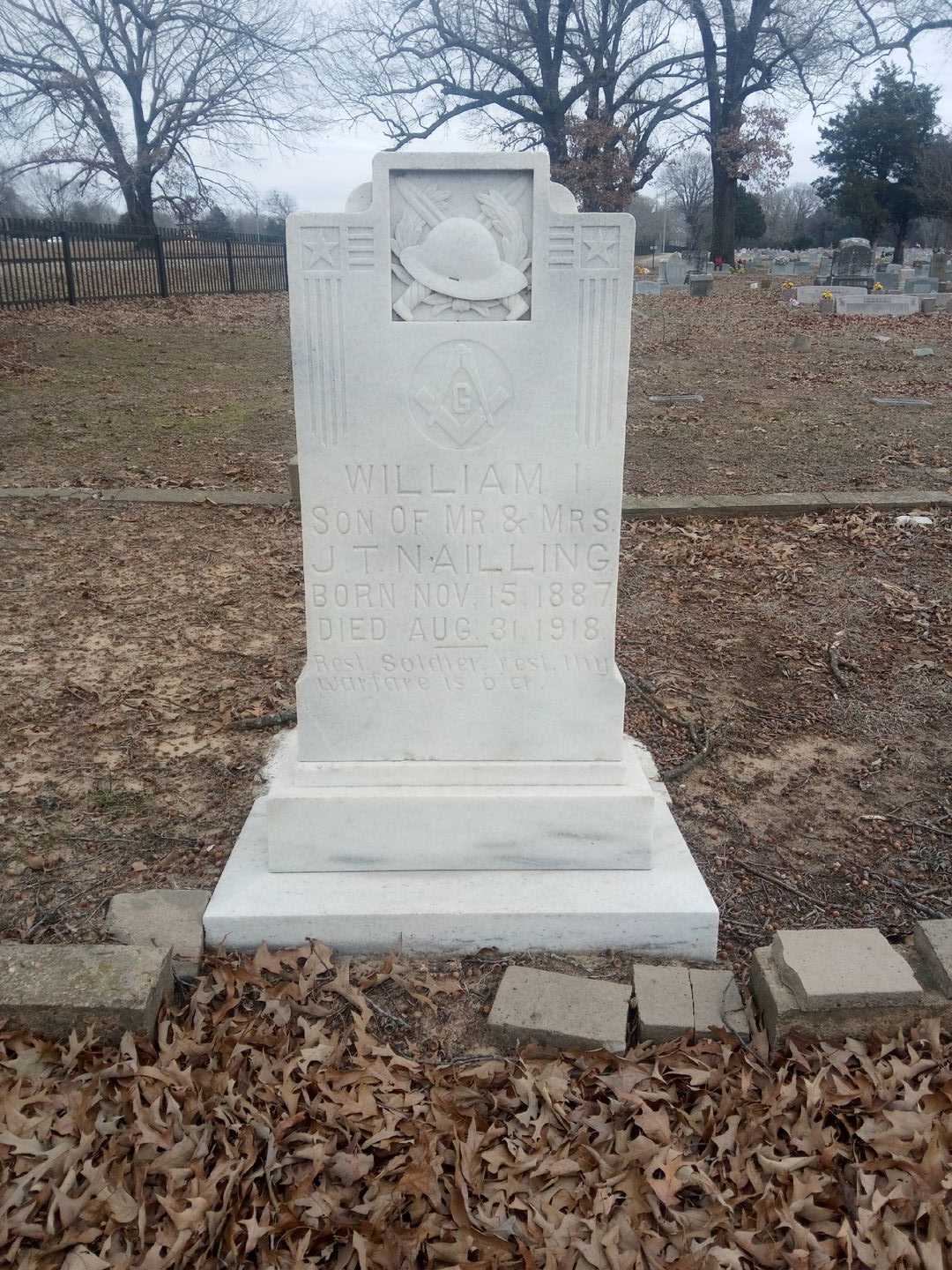 William I. Nailling's grave. Photo 1