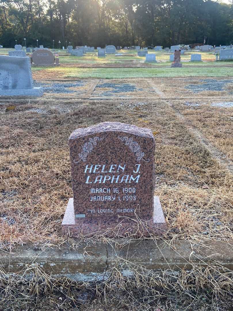 Helen J. Lapham's grave. Photo 2