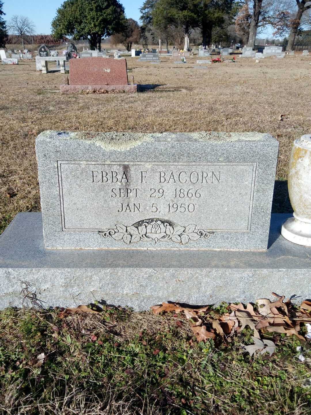 Ebba F. Bacorn's grave. Photo 1