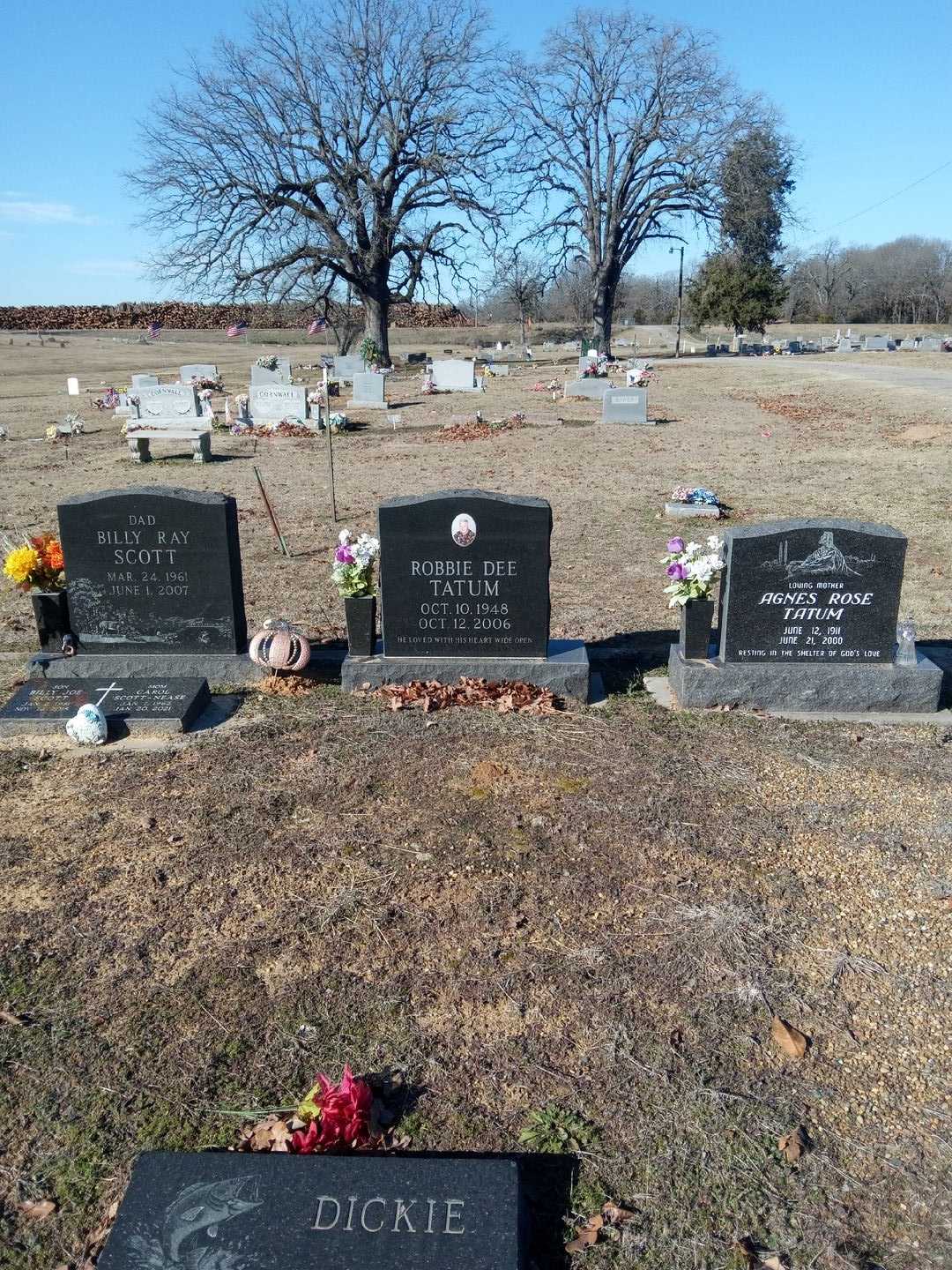 Robbie Dee "Dickey" Tatum's grave. Photo 2